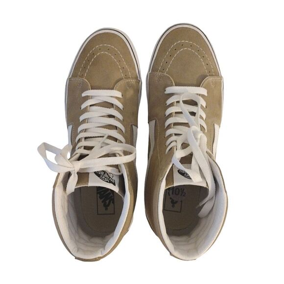 Vans Sk8 Hi Taos Taupe Canvas Suede Mix Skate Sneakers Men's Size 10.5 - Picture 15 of 15